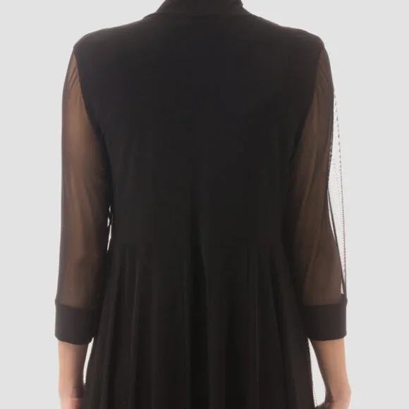 Joseph Ribkoff Black Mesh Cover Up - Picture 3 of 15